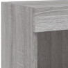 Szafka TV z oświetleniem LED, szary dąb sonoma, 100x30x30 cm