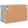 Ścienna szafka TV z LED, szarość betonu, 60x30x40 cm