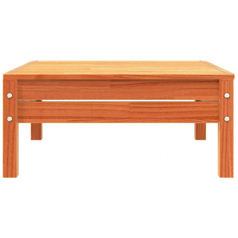 Sofa ogrodowa z poduszkami i podnóżkiem, lite drewno sosnowe
