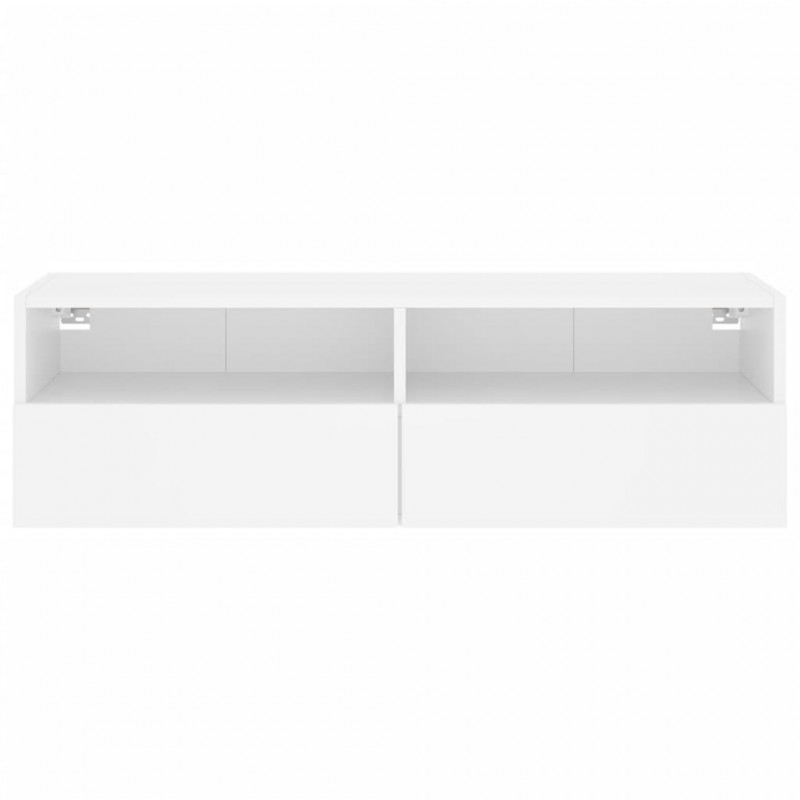 Ścienna szafka TV, biała, 100x30x30 cm