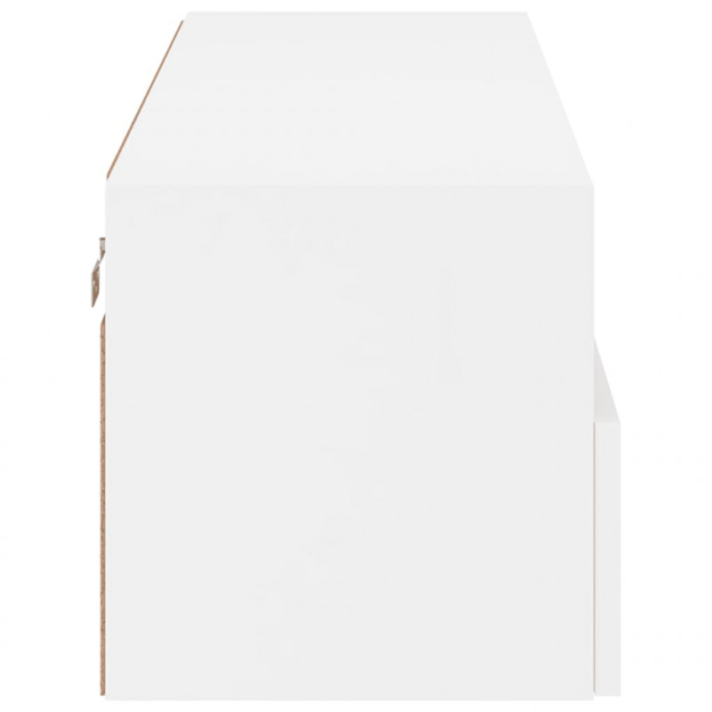 Ścienna szafka TV, biała, 100x30x30 cm