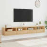 Szafki ścienne TV, 2 szt., dąb sonoma, 100x30x30 cm