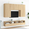 Szafki ścienne TV, 2 szt., dąb sonoma, 100x30x30 cm