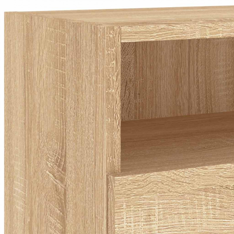 Szafki ścienne TV, 2 szt., dąb sonoma, 100x30x30 cm
