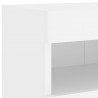 Ścienna szafka TV z LED, biała, 80x30x40 cm