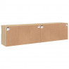 Ścienne szafki TV z LED, 2 szt., dąb sonoma, 80x30x40 cm