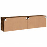 Ścienne szafki TV z LED, 2 szt., przydymiony dąb, 80x30x40 cm
