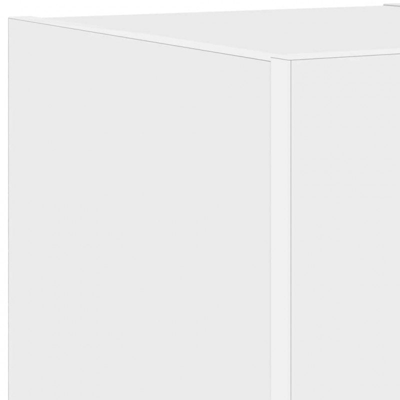 Ścienna szafka TV z LED, biała, 30,5x35x30 cm