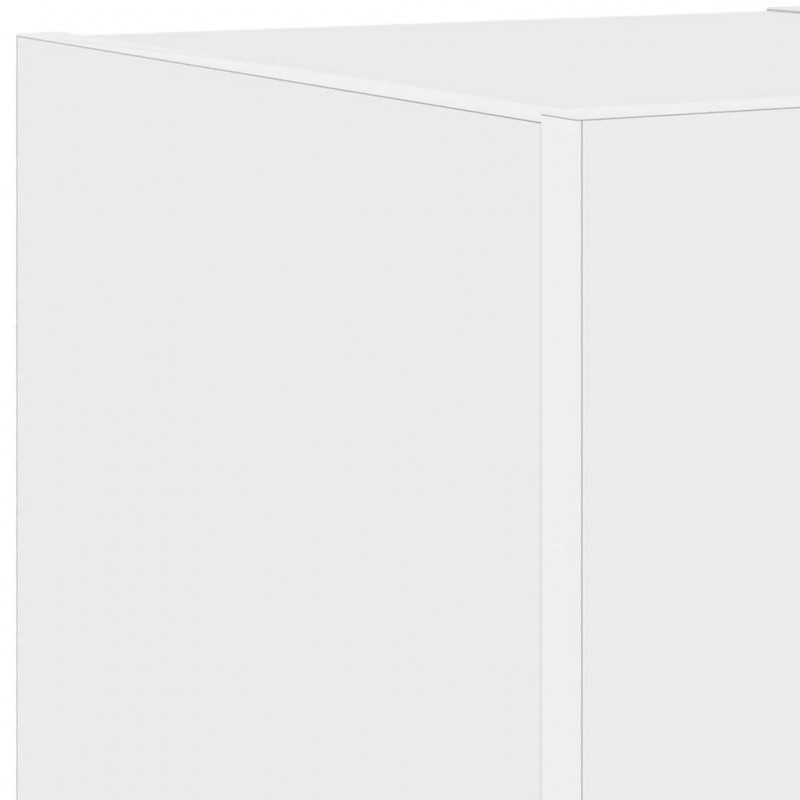 Ścienne szafki TV z LED, 2 szt., białe, 30,5x35x30 cm