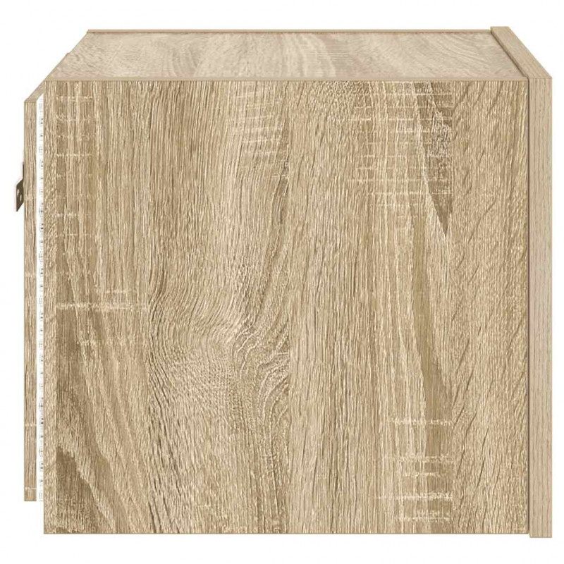 Ścienne szafki TV z LED, 2 szt., dąb sonoma, 30,5x35x30 cm
