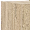 Ścienne szafki TV z LED, 2 szt., dąb sonoma, 30,5x35x30 cm