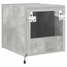 Ścienna szafka TV z LED, szarość betonu, 30,5x35x30 cm