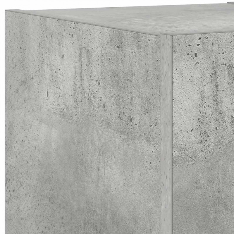 Ścienna szafka TV z LED, szarość betonu, 30,5x35x30 cm