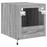Ścienna szafka TV z LED, szary dąb sonoma, 30,5x35x30 cm