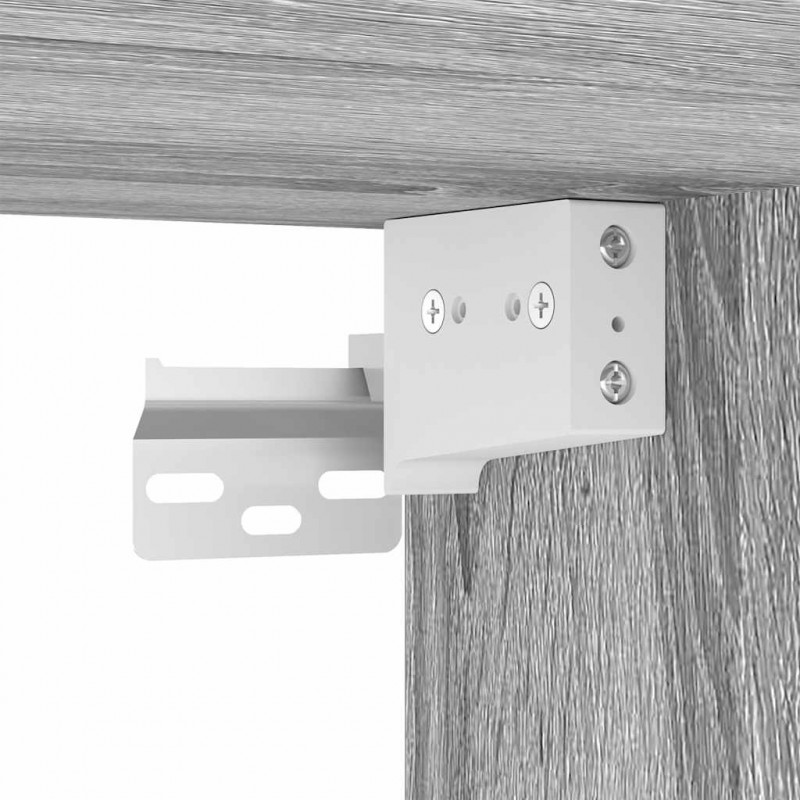 Ścienna szafka TV z LED, szary dąb sonoma, 30,5x35x30 cm
