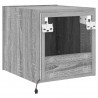 Ścienne szafki TV z LED, 2 szt, szary dąb sonoma, 30,5x35x30 cm