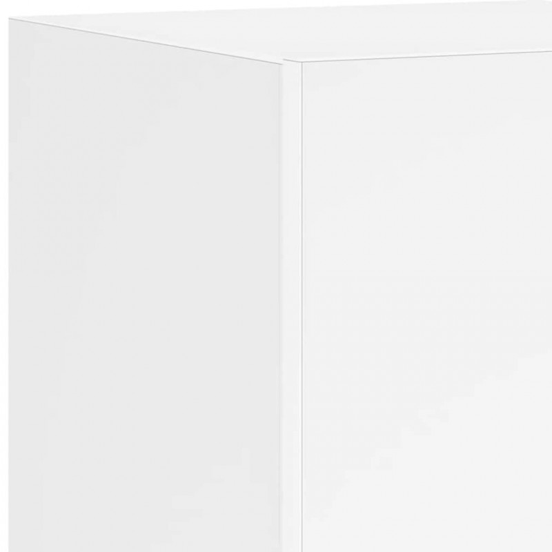 Ścienna szafka TV z LED, biała, 30,5x35x70 cm