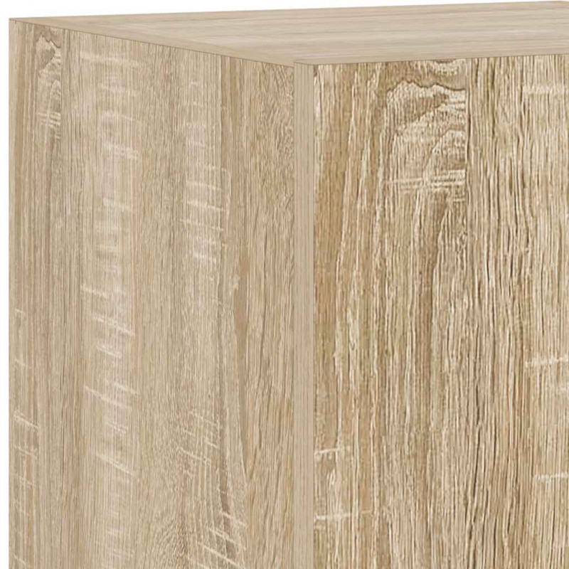 Ścienna szafka TV z LED, dąb sonoma, 30,5x35x70 cm