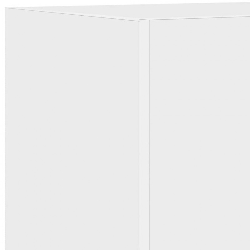 Ścienna szafka TV z LED, biała, 40,5x35x40 cm
