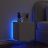 Ścienne szafki TV z LED, 2 szt., białe, 40,5x35x40 cm
