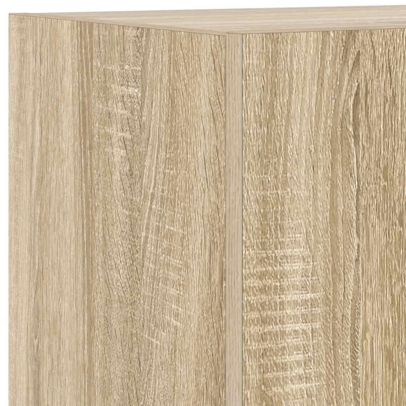 Ścienne szafki TV z LED, 2 szt., dąb sonoma, 40,5x35x40 cm