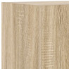 Ścienne szafki TV z LED, 2 szt., dąb sonoma, 40,5x35x40 cm