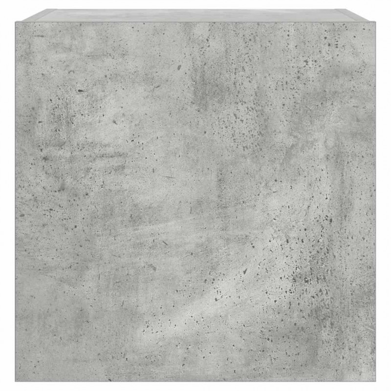 Ścienne szafki TV z LED, 2 szt., szarość betonu, 40,5x35x40 cm