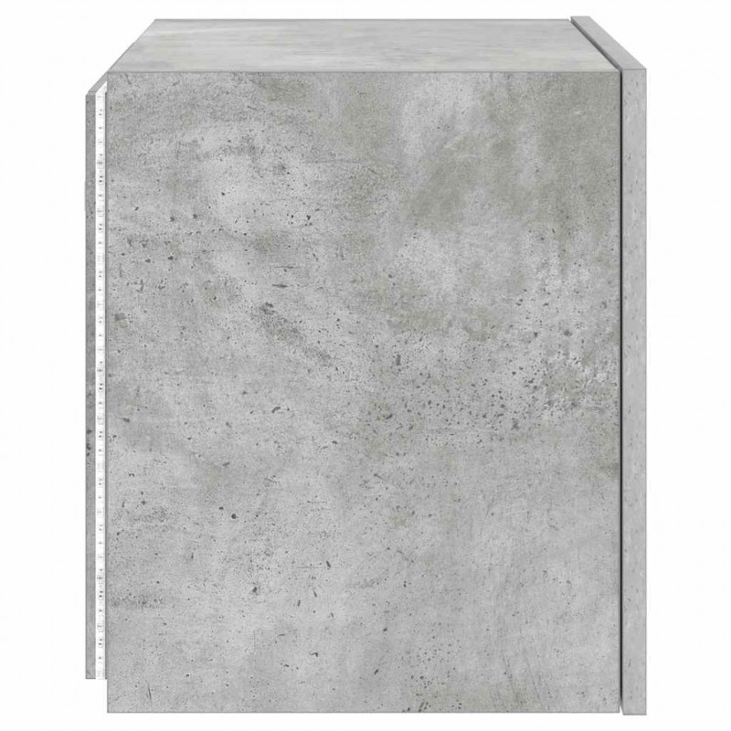 Ścienne szafki TV z LED, 2 szt., szarość betonu, 40,5x35x40 cm