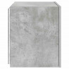 Ścienne szafki TV z LED, 2 szt., szarość betonu, 40,5x35x40 cm