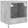 Ścienne szafki TV z LED, 2 szt., szarość betonu, 40,5x35x40 cm