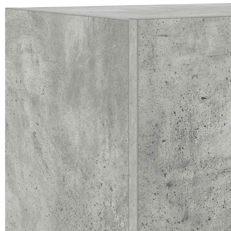Ścienne szafki TV z LED, 2 szt., szarość betonu, 40,5x35x40 cm