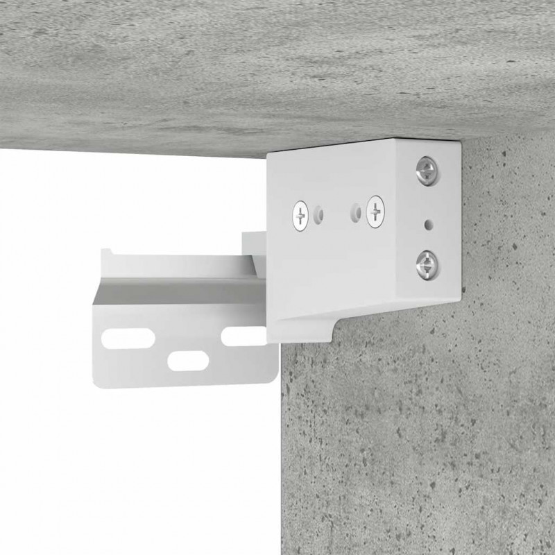 Ścienne szafki TV z LED, 2 szt., szarość betonu, 40,5x35x40 cm