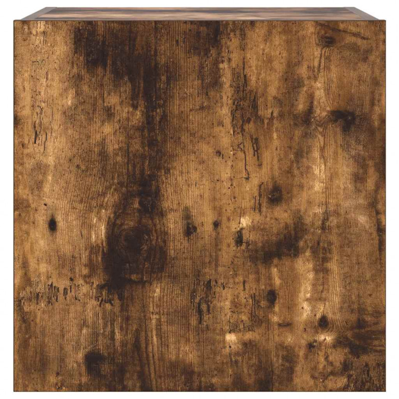 Ścienne szafki TV z LED, 2 szt., przydymiony dąb, 40,5x35x40 cm