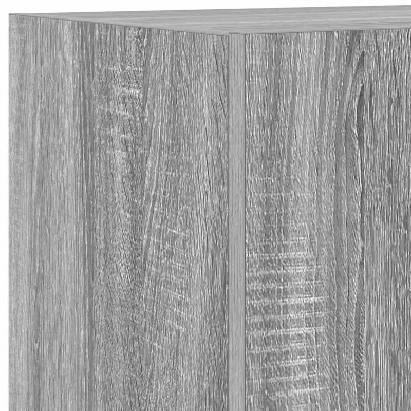 Ścienne szafki TV z LED, 2 szt., szary dąb sonoma, 40,5x35x40cm
