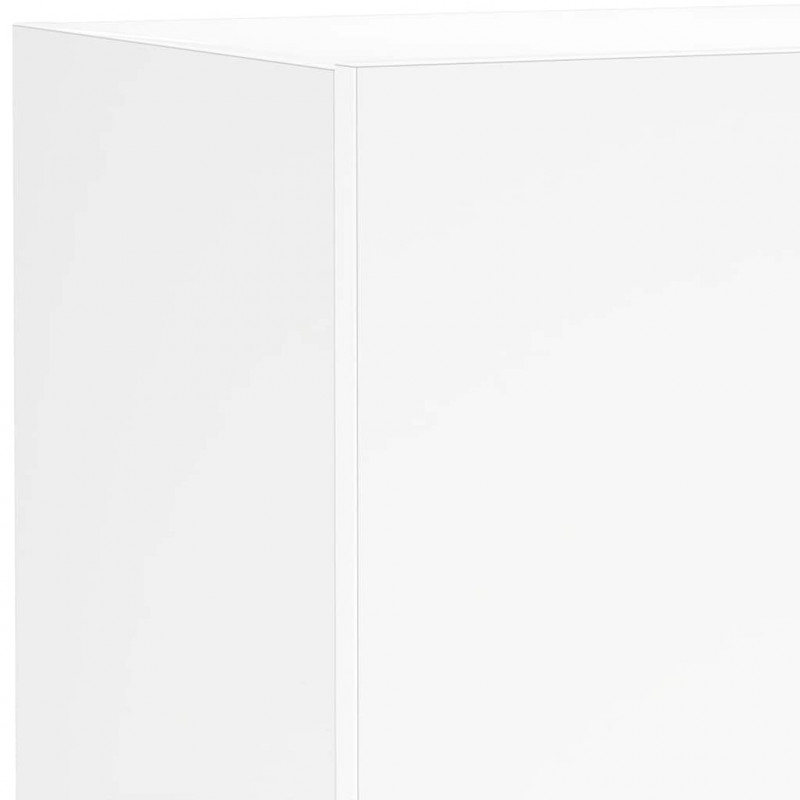 Ścienna szafka TV z LED, biała, 40,5x35x80 cm