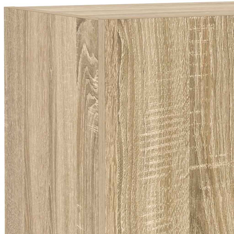 Ścienna szafka TV z LED, dąb sonoma, 40,5x35x80 cm