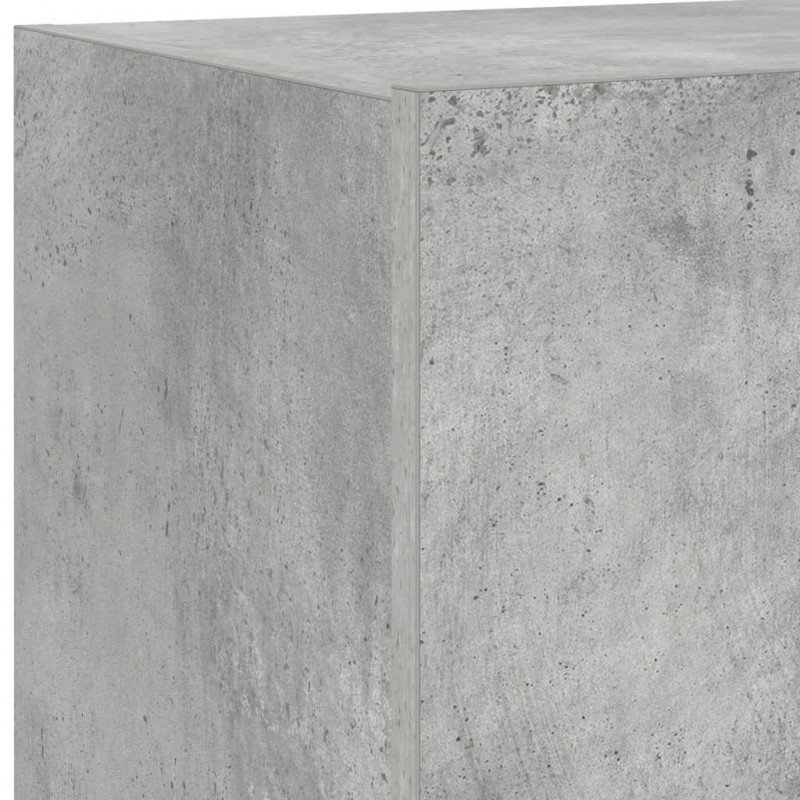 Ścienna szafka TV z LED, szarość betonu, 60x35x31 cm