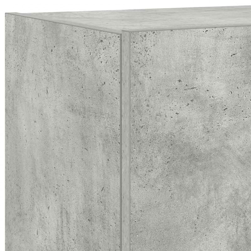 Ścienna szafka TV z LED, szarość betonu, 80x35x31 cm