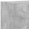 Ścienne szafki TV z LED, 2 szt., szarość betonu, 80x35x31 cm