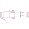 Ścienne szafki TV z LED, 2 szt., szary dąb sonoma, 80x35x31 cm