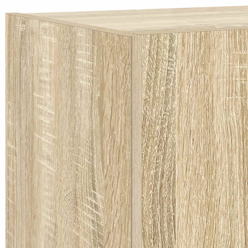 Ścienna szafka TV z LED, dąb sonoma, 100x35x31 cm