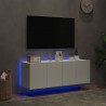 Ścienne szafki TV z LED, 2 szt., białe, 60x35x41 cm