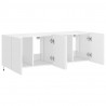 Ścienne szafki TV z LED, 2 szt., białe, 60x35x41 cm