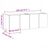 Ścienne szafki TV z LED, 2 szt., białe, 60x35x41 cm