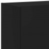 Ścienna szafka TV z LED, czarna, 60x35x41 cm