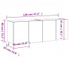 Ścienne szafki TV z LED, 2 szt., szarość betonu, 60x35x41 cm