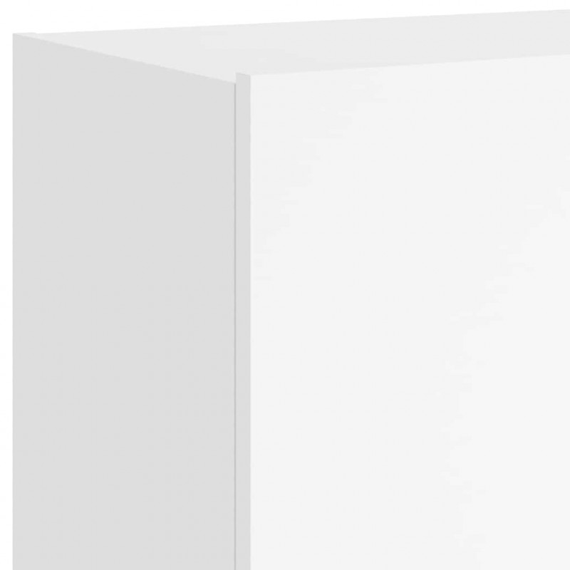 Ścienna szafka TV z LED, biała, 100x35x41 cm