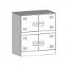 Szafka boczna, różowa, 67x39x73 cm, stal