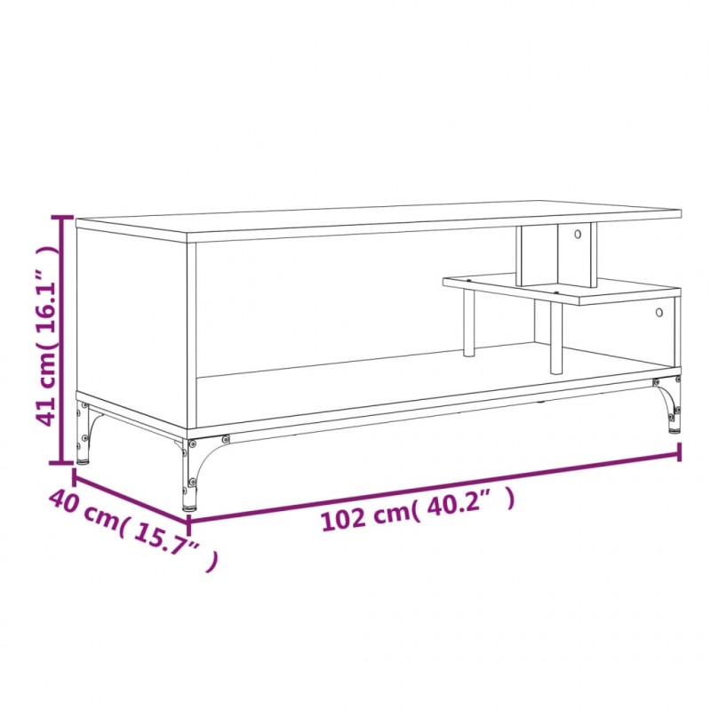 Szafka RTV, brązowy dąb, 102x40x41 cm, materiał drewnopochodny