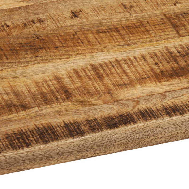 Blat stołu, 110x80x3,8 cm, naturalna krawędź, drewno mango